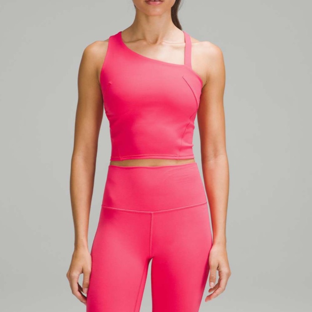 lululemon athletica Everlux Asymmetrical Tank Top - Lip Gloss Pink